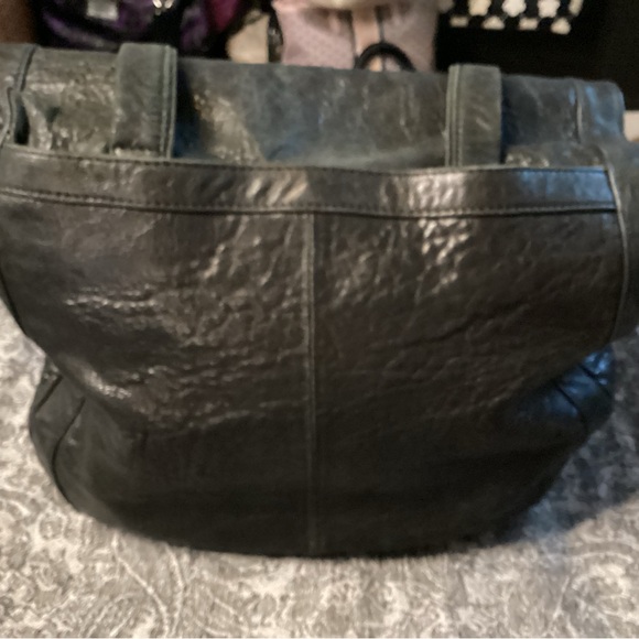 Tory Burch black leather large shoulder bag with handles and strap gold hardware - Picture 2 of 10